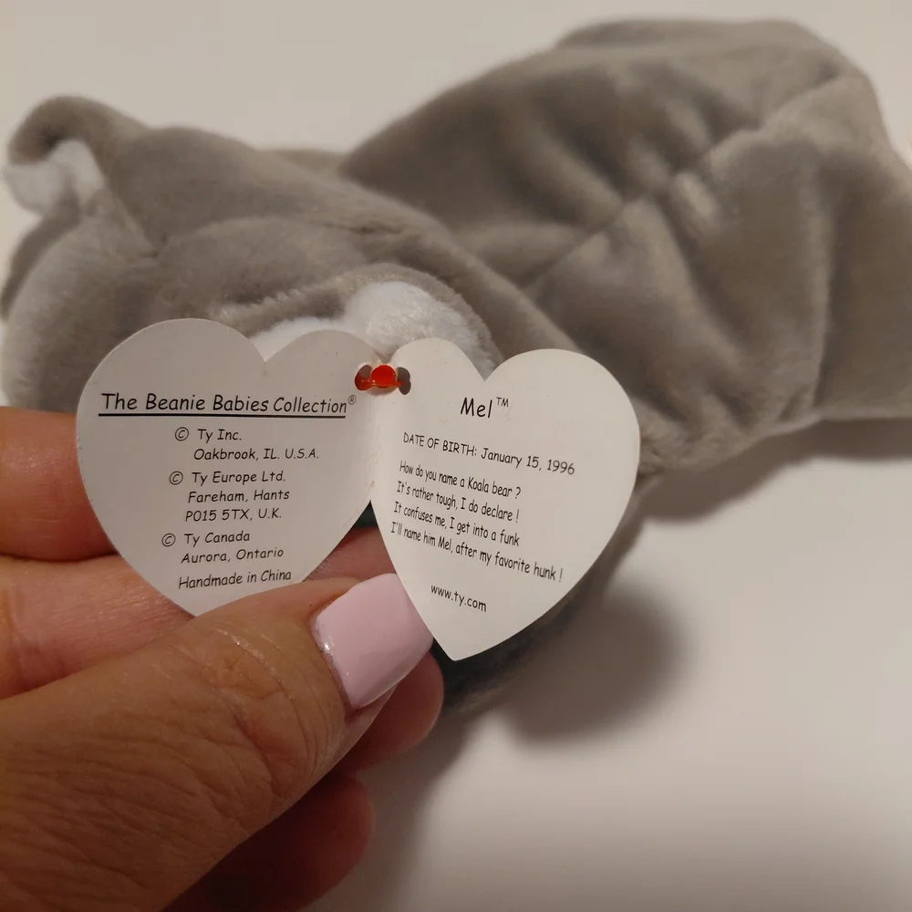 Ty Plush Koala Toy - Soft Gray